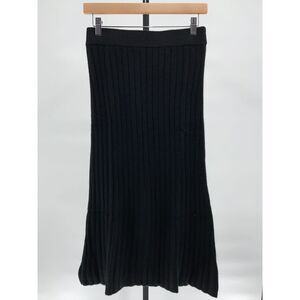 Quince Women's Mongolian Cashmere Midi Skirt Black M